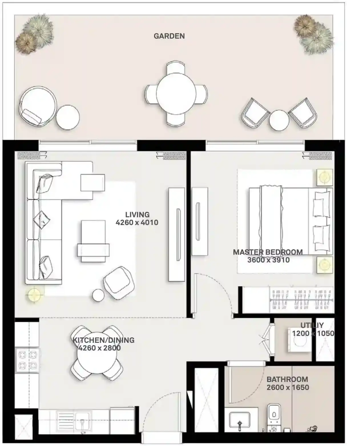 <h3>1 Bedroom Apartments: Oasis of Modern Elegance</h3>