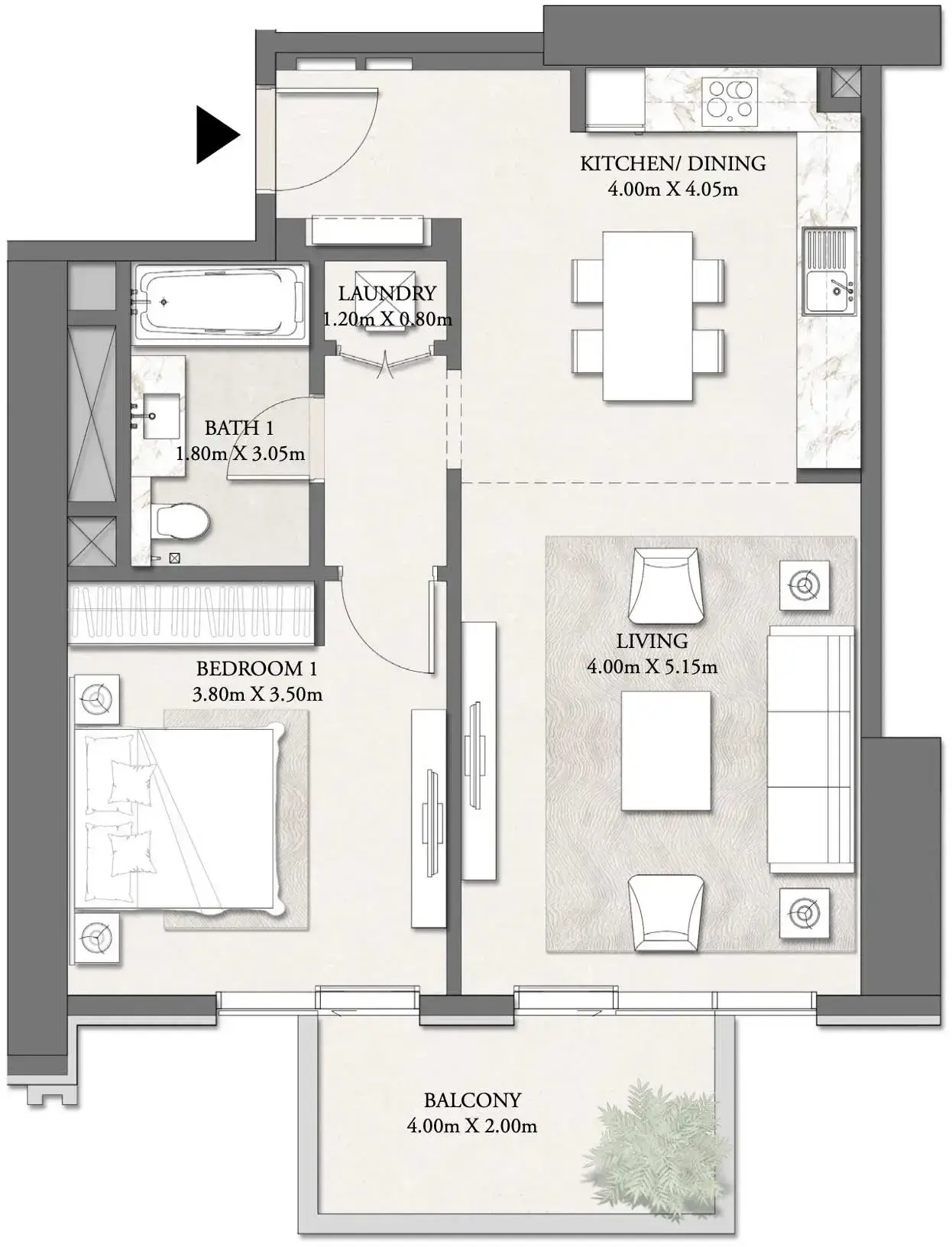 <h3>1 Bedroom Apartment : <span>: An Ideal Choice For Solo Travellers Or Couples.</span></h3>