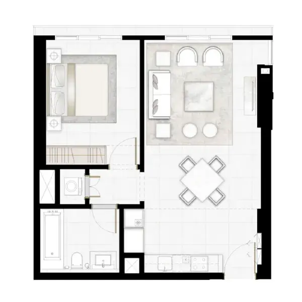 <h3>1 Bedroom Apartment  : <span>A Private And Intimate Space Designed For Pure Relaxation</span></h3>