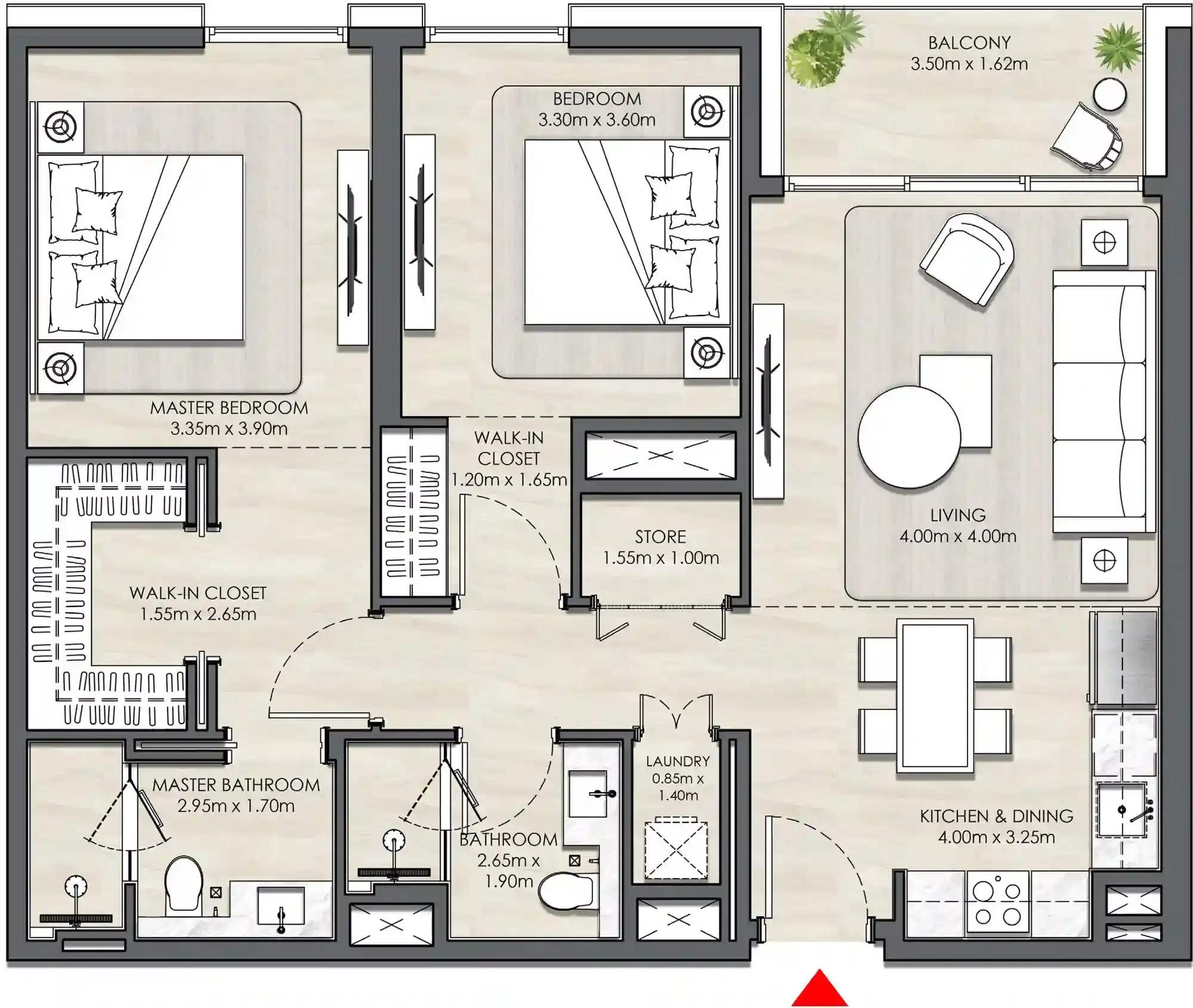 <h3>2 Bedroom Apartments: Sophisticated Spaces</h3>