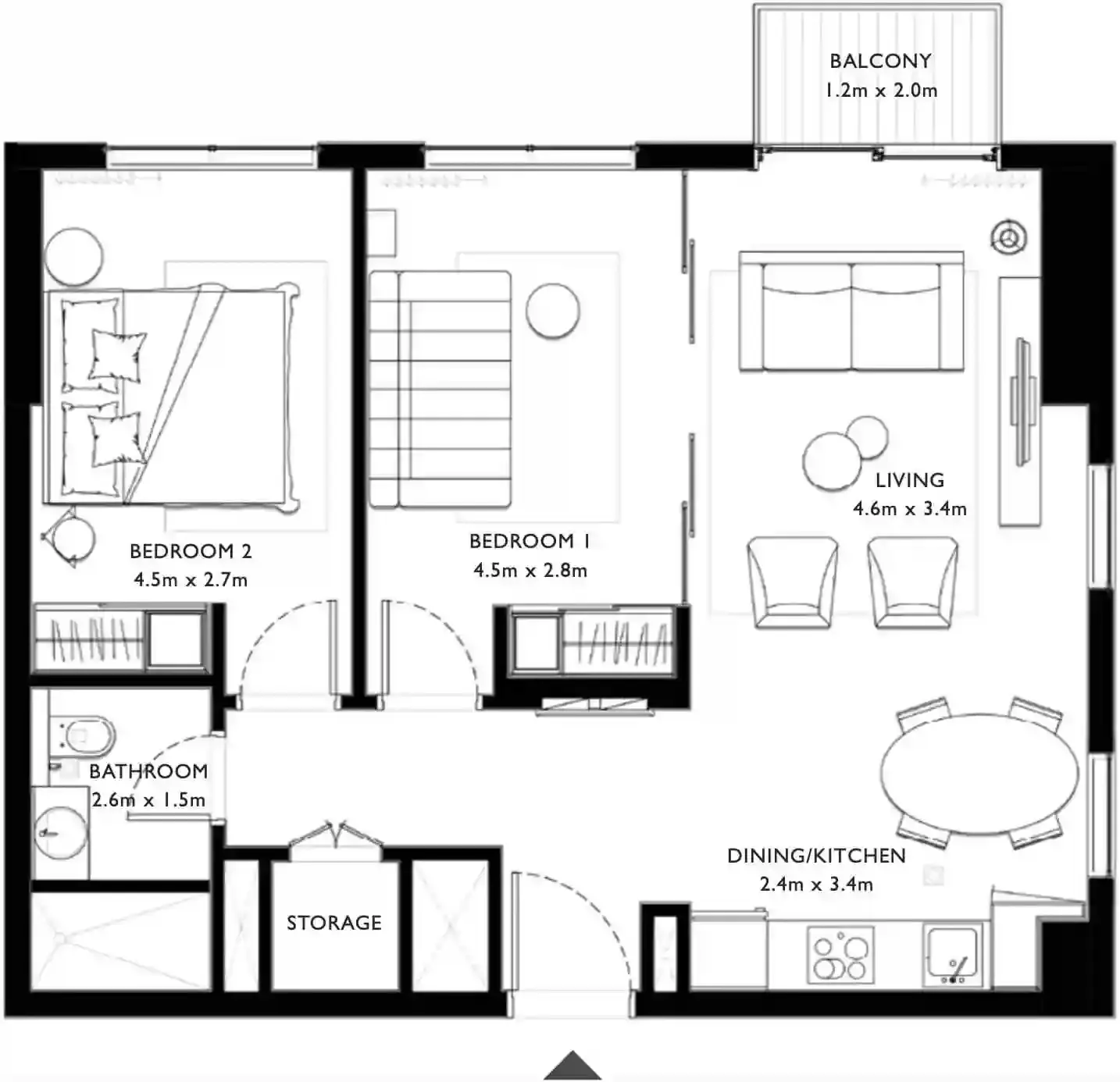 <h3>2 Bedroom Apartments: Sleek, Modern Dwellings</h3>