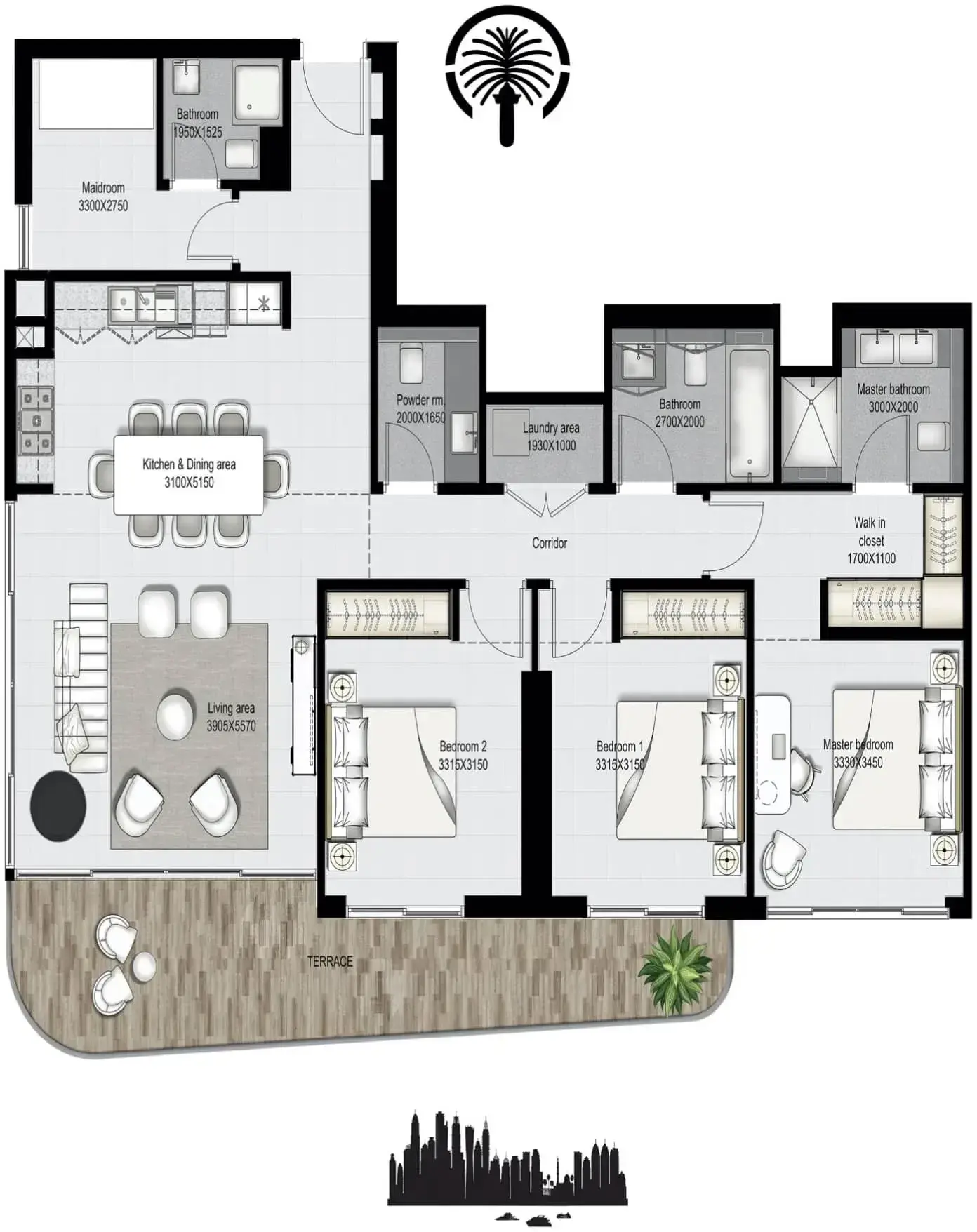 <h3>2 Bedroom Apartment : <span>Unwind In Your Own Private Dwelling</span></h3>