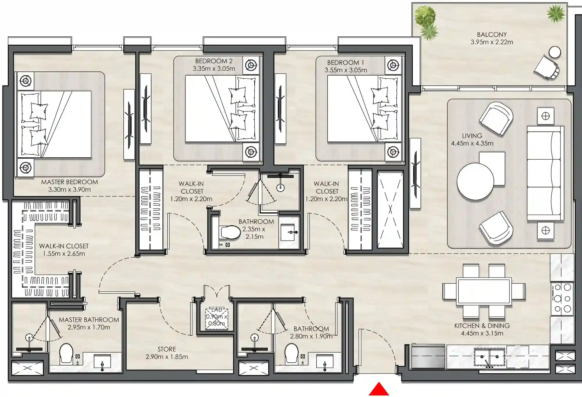 <h3>3 Bedroom Apartments: Chic Residences</h3>