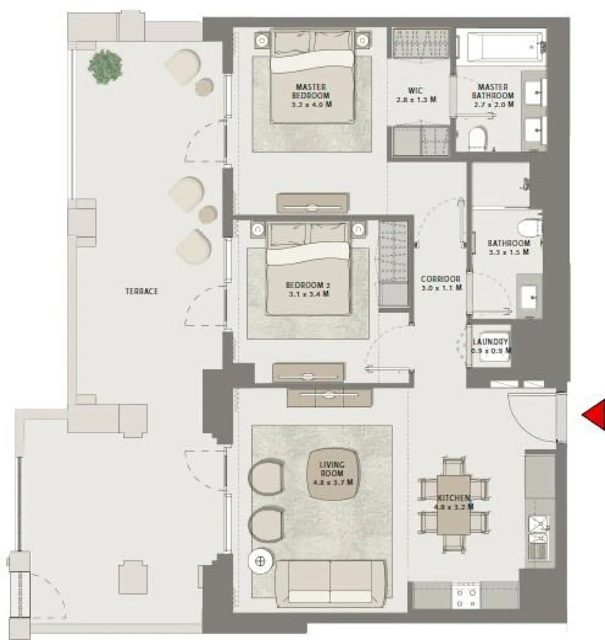 <h3>3 Bedroom: A Special Layout, Reflecting The Priorities Of Larger Family Residents </h3>