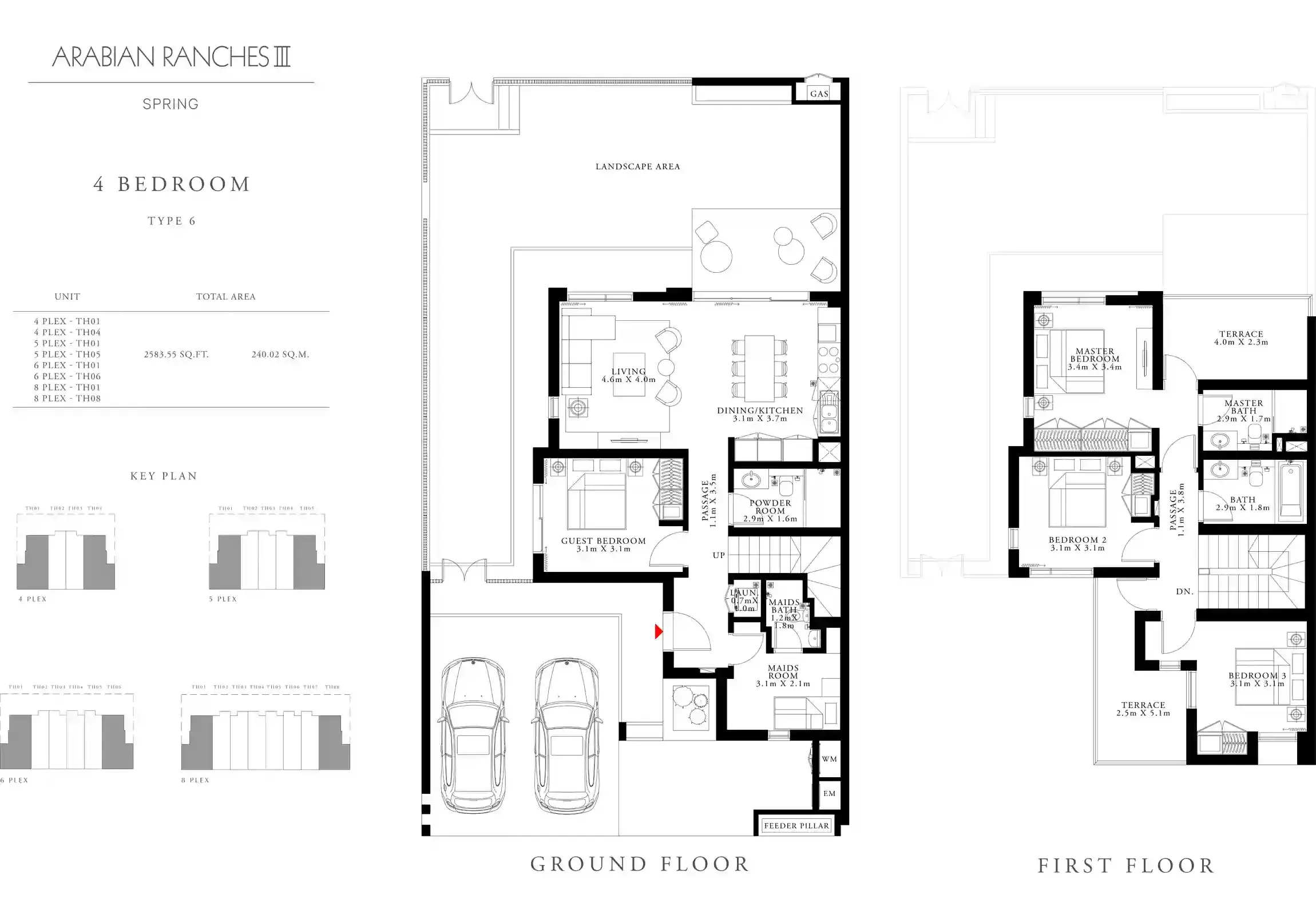 <h3>4 Bedroom Townhouses : Elegance Meets Expansiveness</h3>