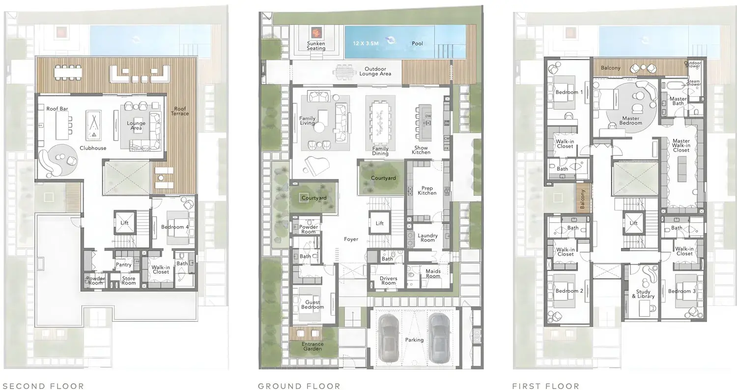 <h3>6 Bedroom Villas : <span>Offering Large Families The Perfect Combination Of Space, Luxury, And Functional Space</span></h3>